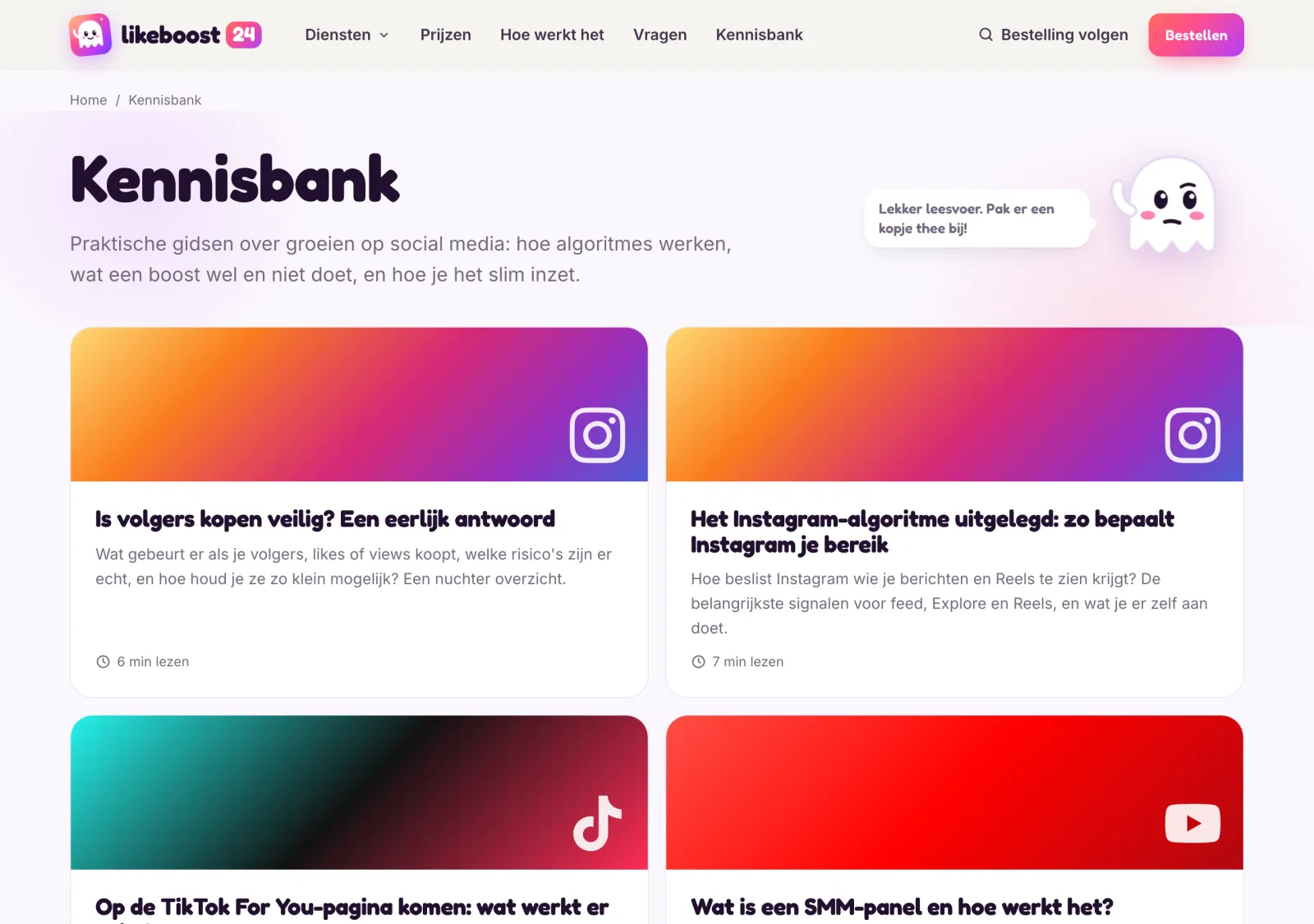 De kennisbank, met elf gidsen over groeien op sociale media